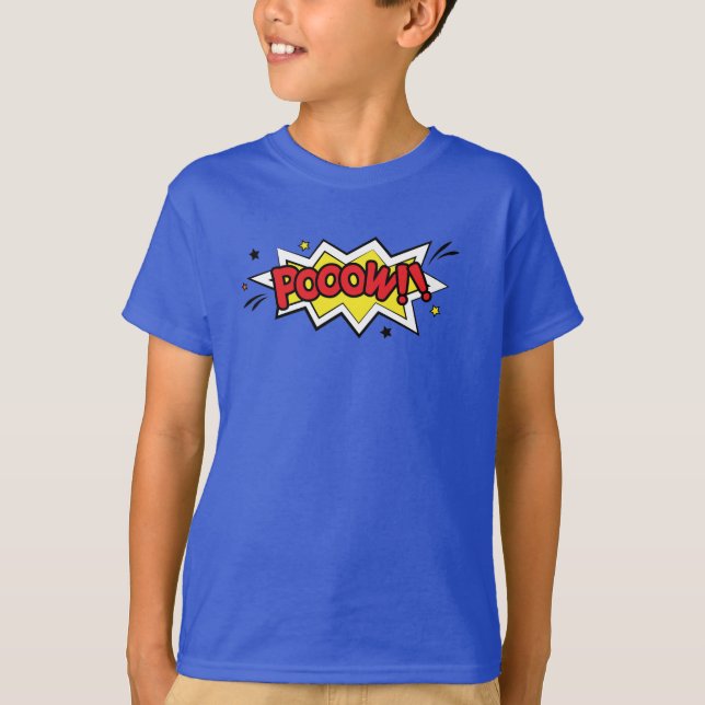 Pooow! Kinder Comic T-Shirt (Vorderseite)