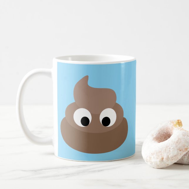 POOP FUNNY COFFEE MUG KAFFEETASSE (Mit Donut)