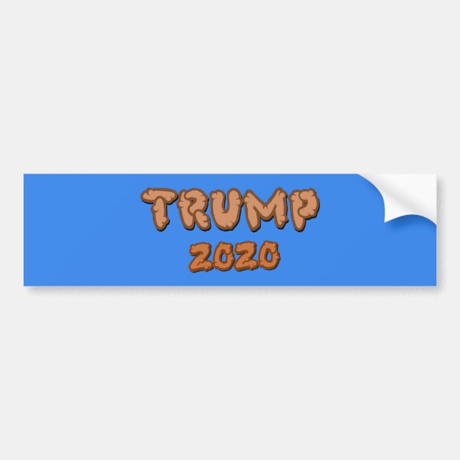 Poop Shaped Font Trump 2020 Autoaufkleber (Vorne)