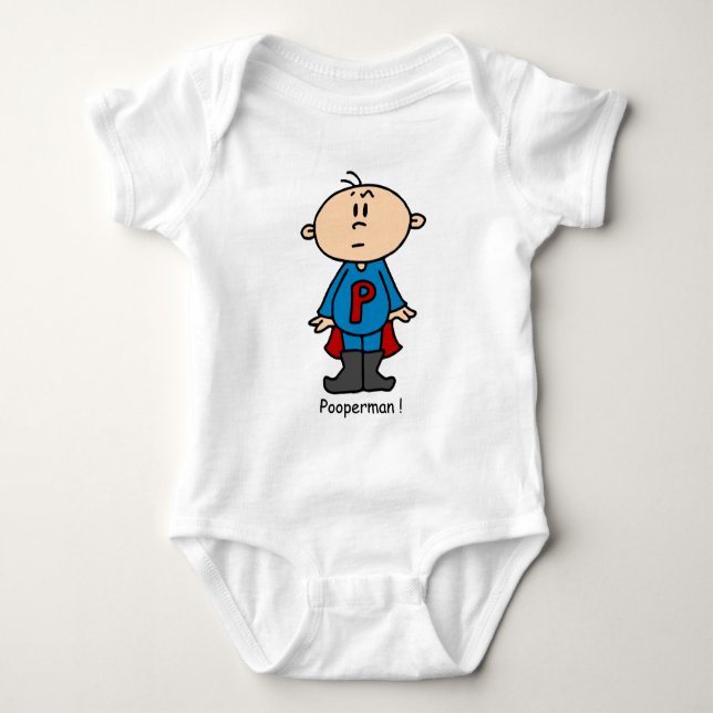 Pooperman Baby Strampler (Vorderseite)