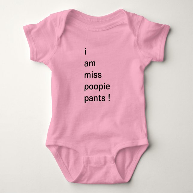 Poopie Hose Baby Strampler (Vorderseite)
