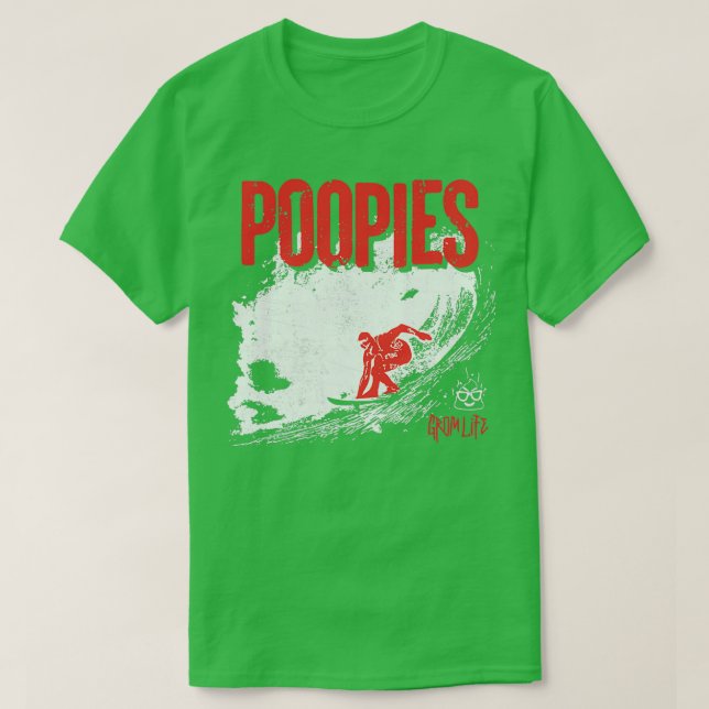 Poopies Merch Wave T T-Shirt (Design vorne)