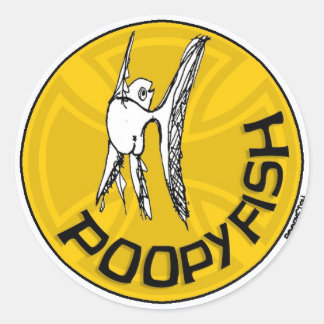 Poopy-Fensteraufkleber Runder Aufkleber