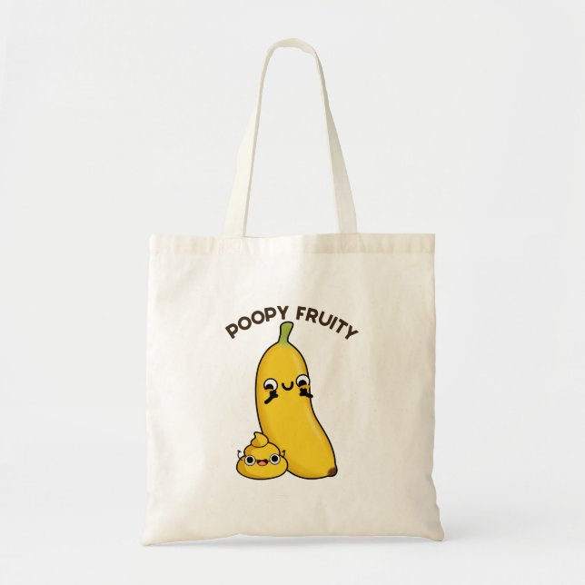 Poopy Fruity Funny Fruit Banana Pun Tragetasche (Vorne)