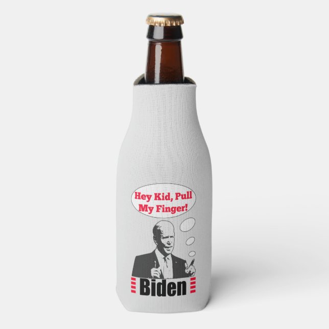 Poopy Pants Biden Flaschenkühler (Flaschenvorderseite)
