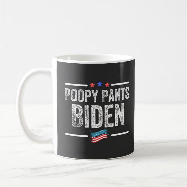 Poopy Pants Biden Kaffeetasse (Links)