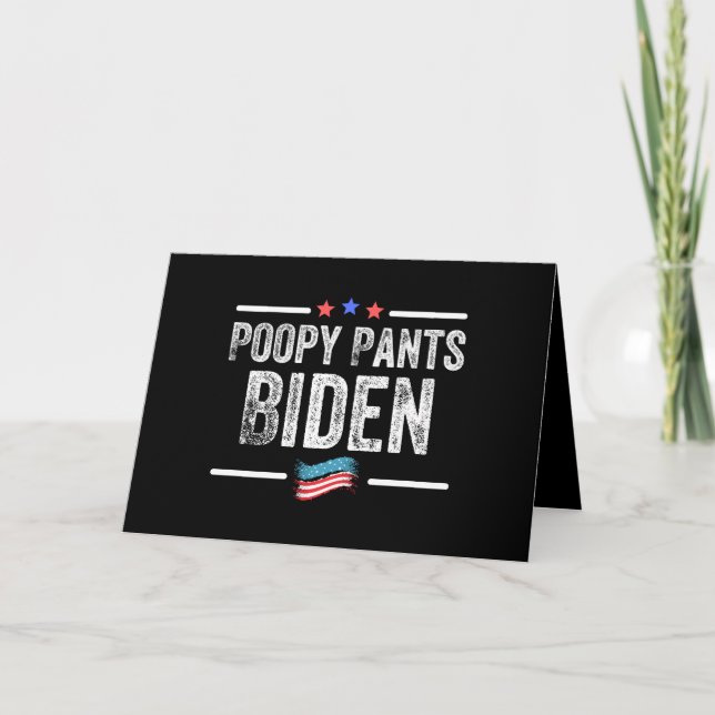 Poopy Pants Biden Karte (Vorderseite)