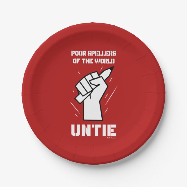 Poor Spellers Of The World Untie Pappteller (Vorderseite)