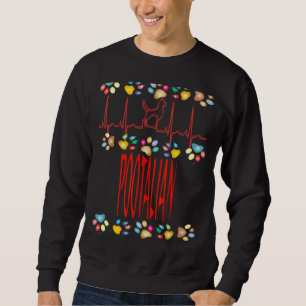 Pootalian I Liebe My Pooton Dog Owner Mama Vater W Sweatshirt