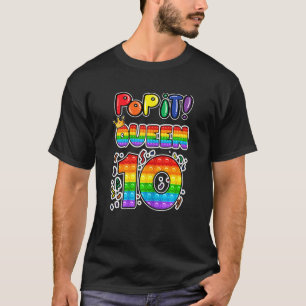 Pop 10. Geburtstag Königin 10 Jahre alte Girl Fidg T-Shirt