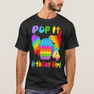 Pop 4. Geburtstagskarte für Pop Party T T-Shirt