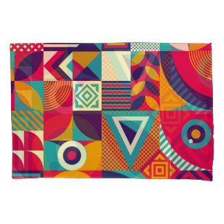 Pop abstrakte geometrische Formen, nahtlose Muster Kissenbezug