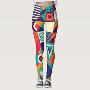 Pop abstrakte geometrische Formen, nahtlose Muster Leggings