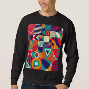 Pop abstrakte geometrische Formen, nahtlose Muster Sweatshirt