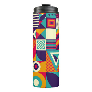 Pop abstrakte geometrische Formen, nahtlose Muster Thermosbecher