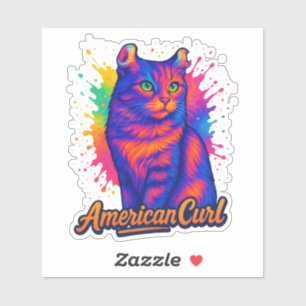 Pop American Curl Cat Aufkleber