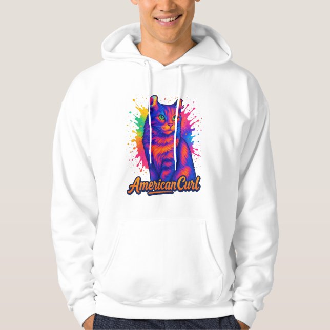 Pop American Curl Cat Hoodie (Vorderseite)