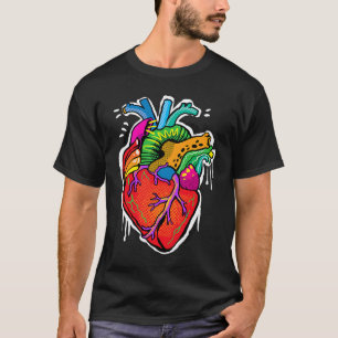 Pop Anatomisches Herz Kardiologe Krankenschwester T-Shirt