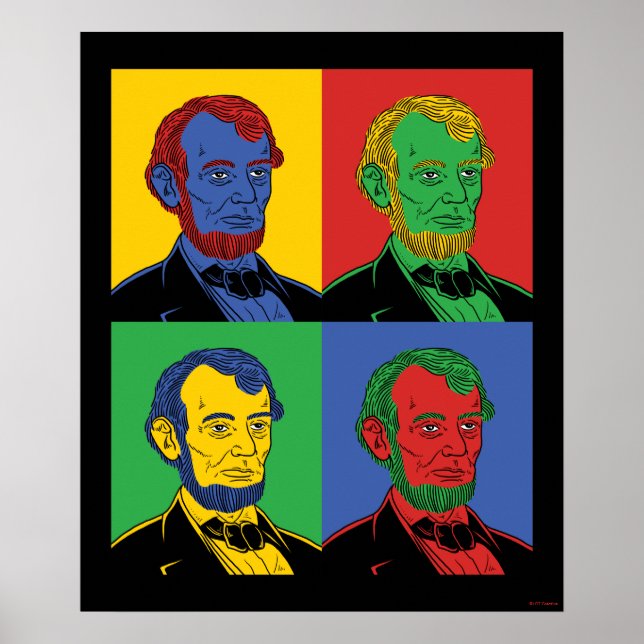Pop Art Abraham Lincoln Poster (Vorne)