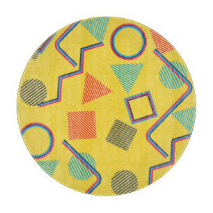 Pop Art: Abstrakt farbenfroh, nahtlos. Schneidebrett