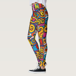 Pop-Art abstraktes geometrisches Muster 28 Leggings