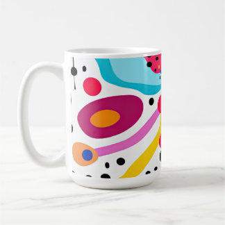 Pop Art Abstraktes Muster, Pop Art Inspiriertes Mu Kaffeetasse