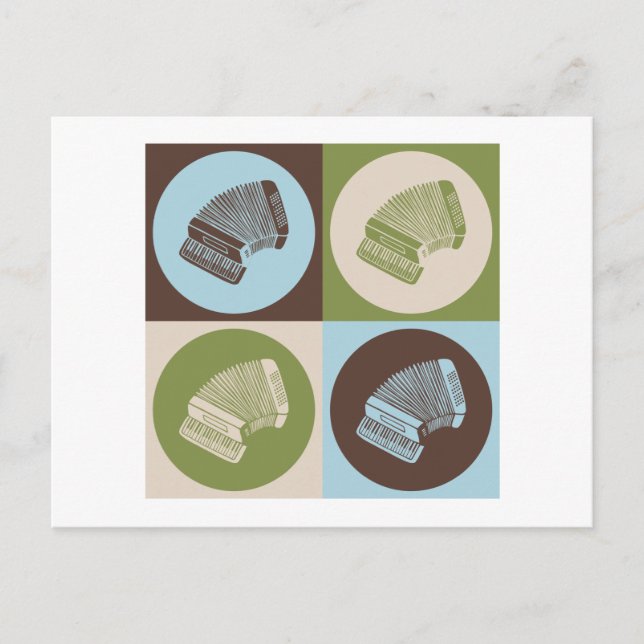 Pop Art Accordion Postkarte (Vorderseite)