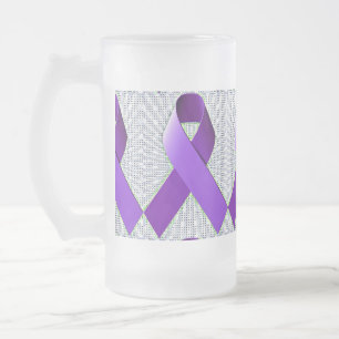 Pop Art Alzheimer's Ribbon Mattglas Bierglas