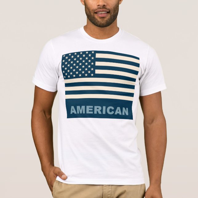 Pop Art American Flag 4 T-Shirt (Vorderseite)