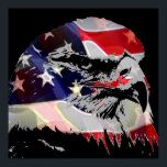 Pop Art American Flag Eagle Leadership Poster<br><div class="desc">Freedom & Courage Motivierend Eagles Images - Fearsome Patriotic Eagle - Pop Art Syle American Eagle Landing Image - Sephia Brown Tones Watercolor Effect American Bald Eagle - Fearless American Bald Eagle: Flying American Eagle Pictures - Der Adler ist der nationale Glatze und Symbol der USA.</div>