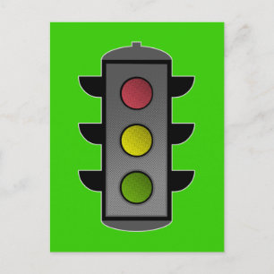 Pop Art Ampel Postkarte