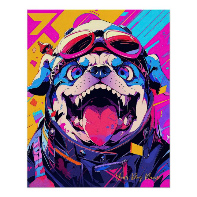 Pop Art Anime Bulldog 2001 - Victoria Sasuke Poster (Vorderseite)