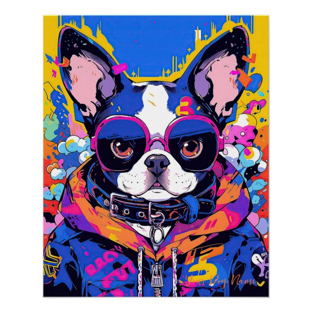 Pop Art Anime French Bulldog 2004 - Victoria Sasuk Poster (Vorderseite)