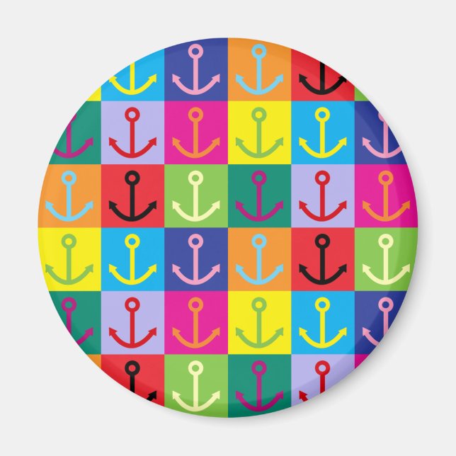 Pop-Art-Anker Magnet (Vorne)