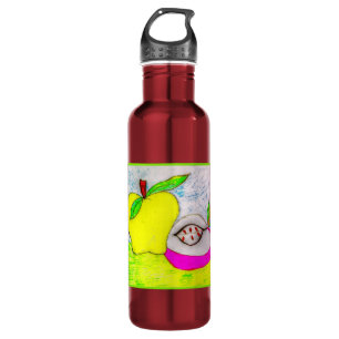 Pop Art Äpfel 24 oz Aluminium Wasser Flasche Trinkflasche