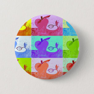Pop Art Apple Button