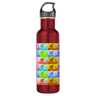 Pop Art Apple Pexagon Wasserflasche Trinkflasche