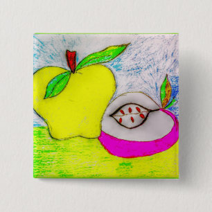 Pop Art Apples Button