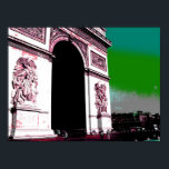 Pop Art Arc de Triomphe Poster<br><div class="desc">Pop kunstinspiriert Poster des L'Arc de Triomphe in Paris.</div>
