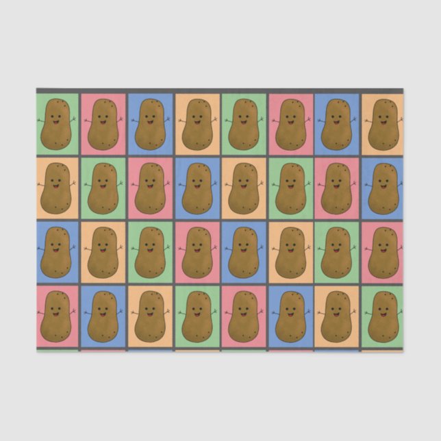 Pop Art Art Potato Seidenpapier (Vorderseite)