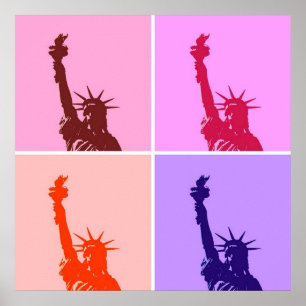 Pop Art Art Statue of Liberty Poster