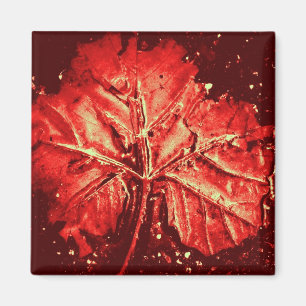 Pop Art Autumn Leaf Magnet