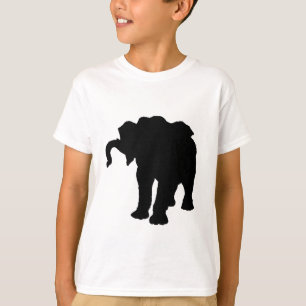 Pop Art Baby Elephant Silhouette T-Shirt