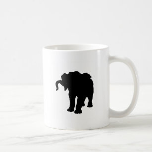 Pop Art Baby Elephant Silhouette Tasse