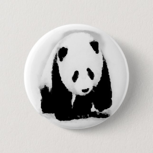 Pop Art Baby Panda Button (Vorderseite)