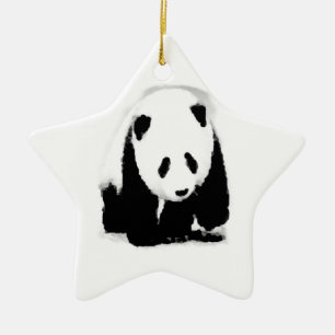 Pop Art Baby Panda Keramikornament