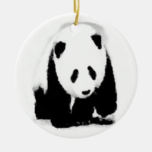 Pop Art Baby Panda Keramikornament