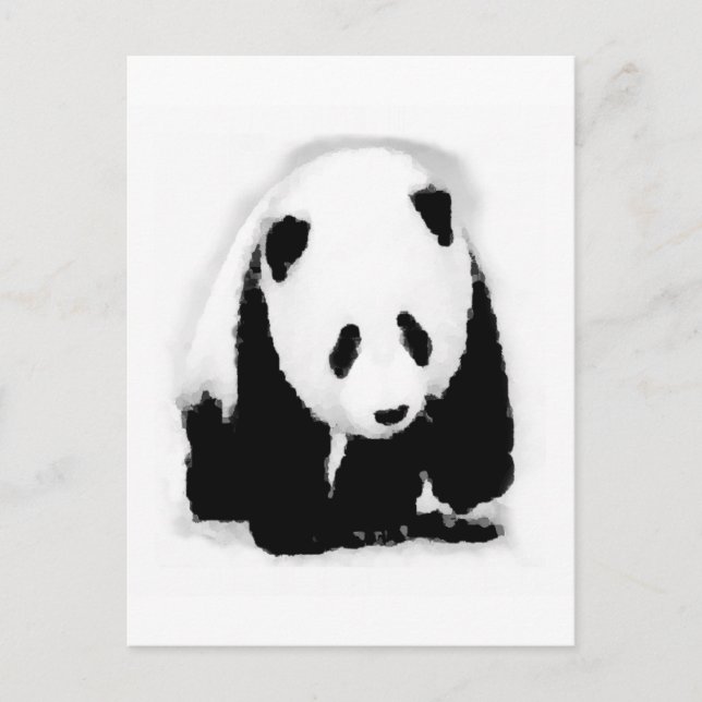 Pop Art Baby Panda Postkarte (Vorderseite)