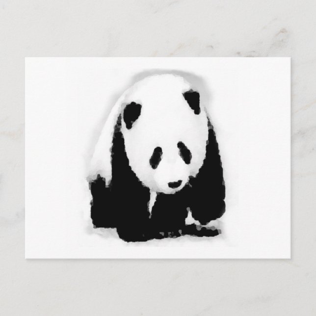 Pop Art Baby Panda Postkarte (Vorderseite)