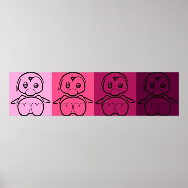 Pop Art Baby Tux Poster (Vorne)